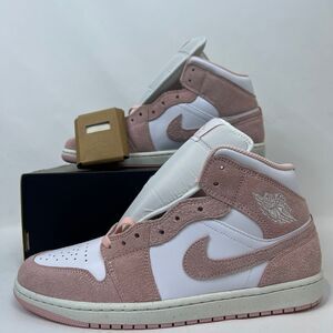 Air Jordan 1 Mid Pink Suede FN5215-161 Size 11